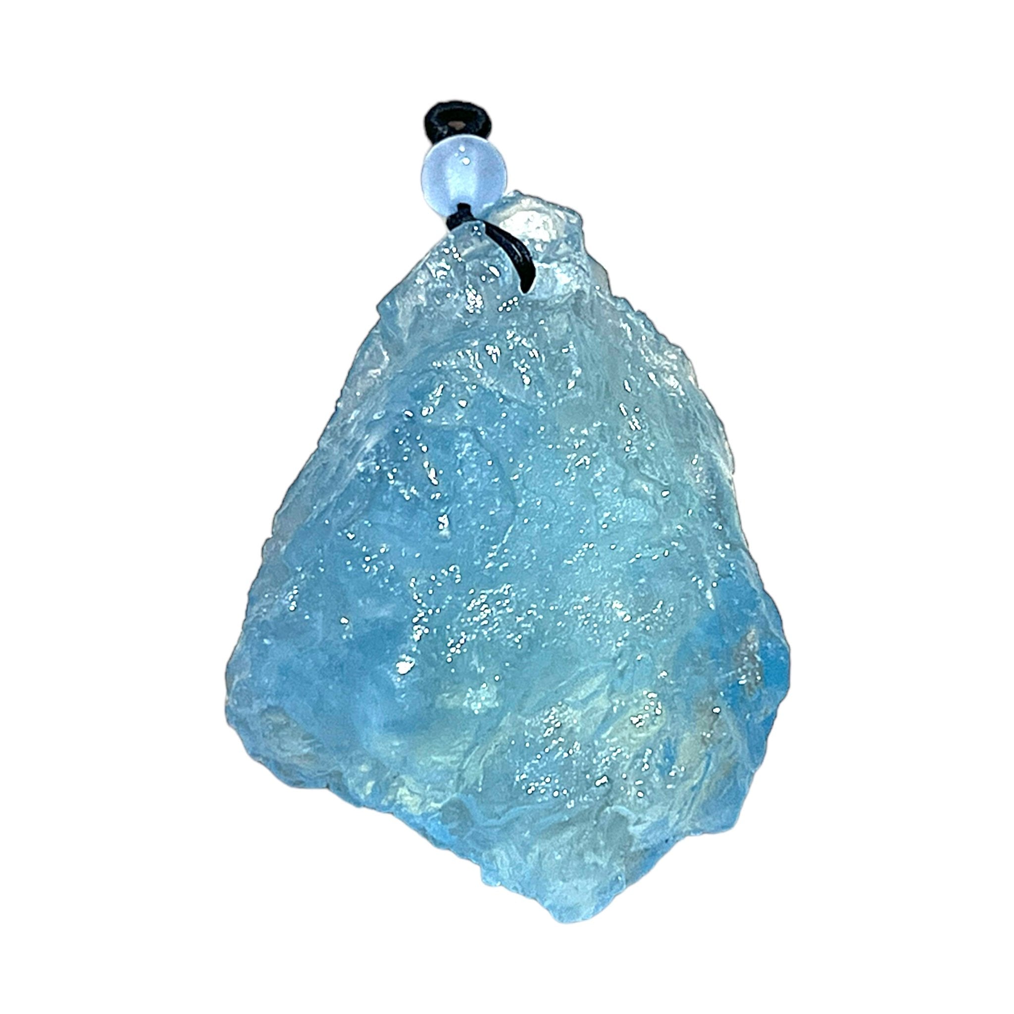 Natural Aquamarine Crystal Pendant (Large) - Tranquilite