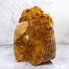 Natural Citrine Geode with Calcite and Black Tourmaline - Tranquilite