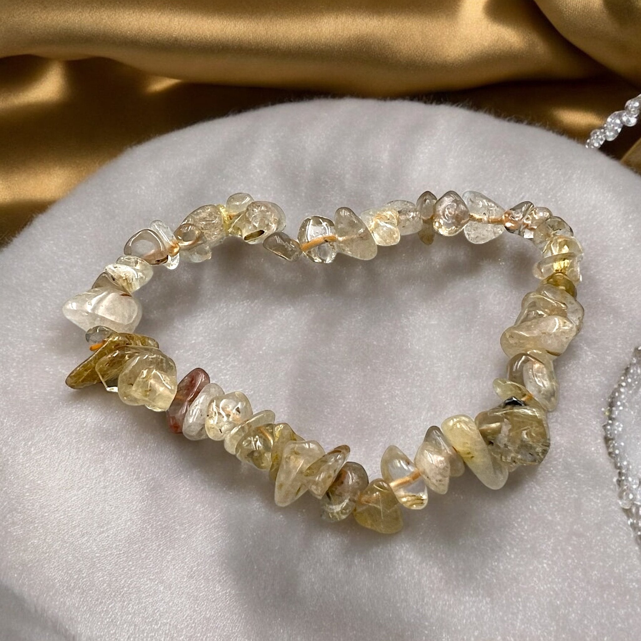 Natural Gold Rutile Quartz Bracelet - Tranquilite