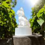 Natural Selenite Cat Home Decor - Tranquilite