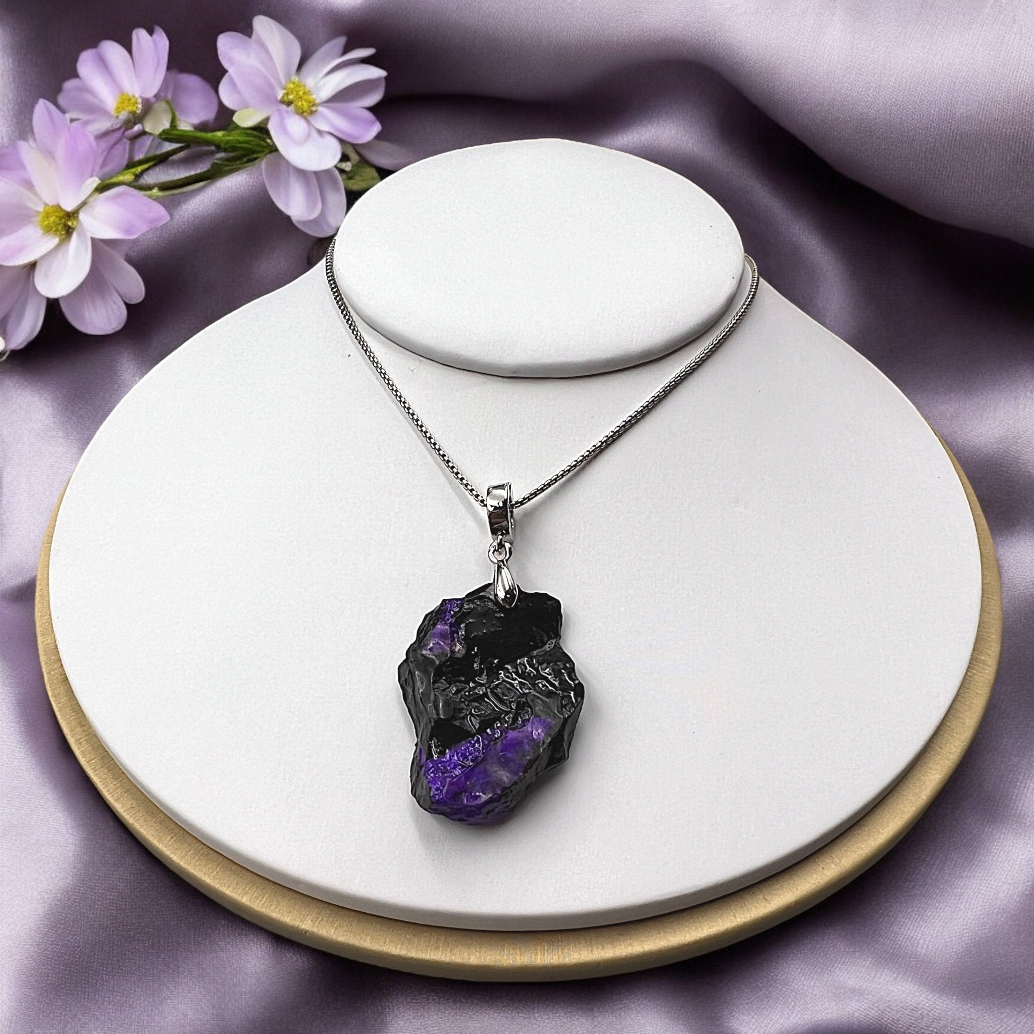 Natural Sugilite Stone Pendant (Small) - Tranquilite