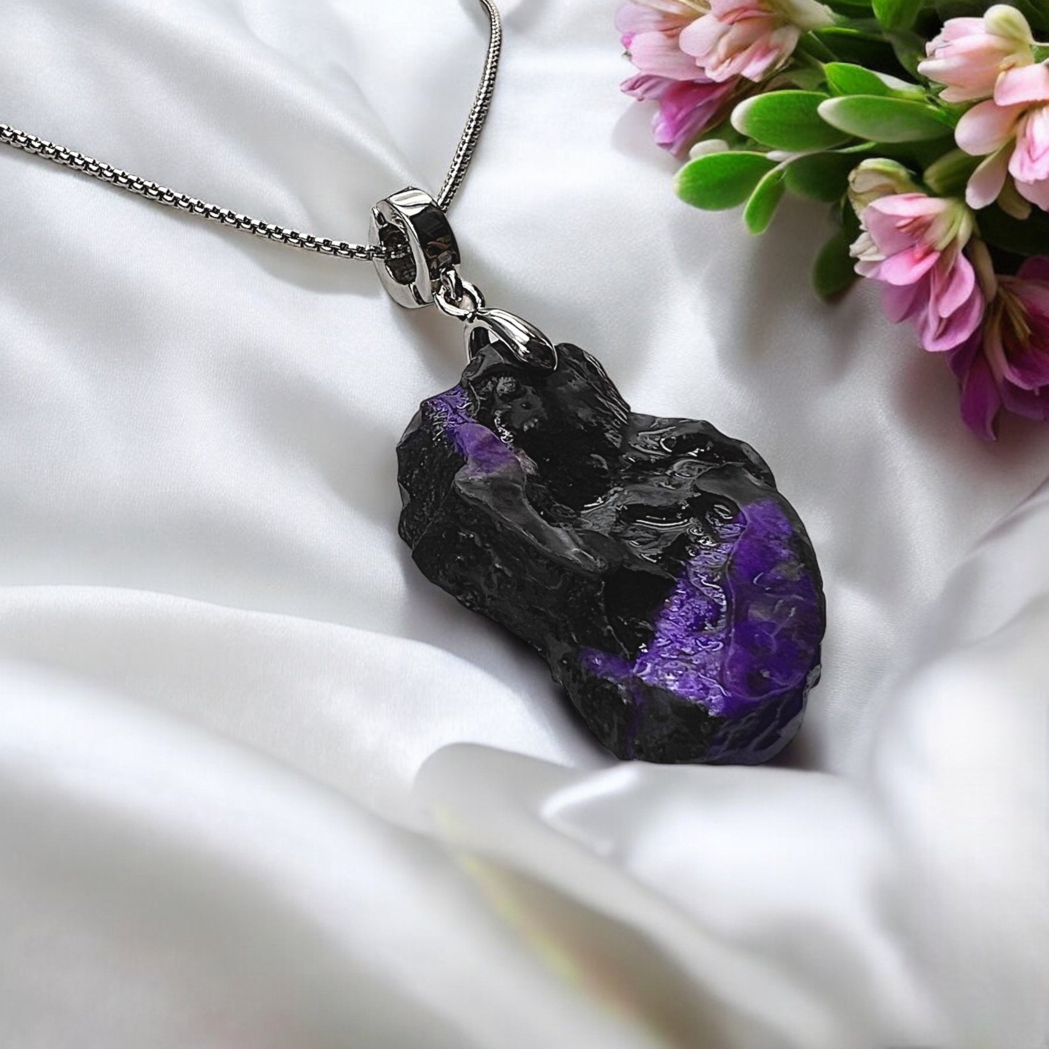 Natural Sugilite Stone Pendant (Small) - Tranquilite