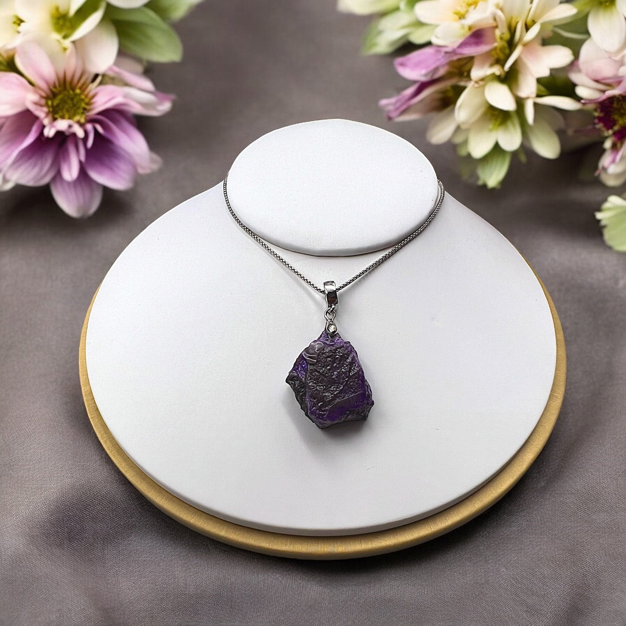 Natural Sugilite Stone Pendant (Small) - Tranquilite