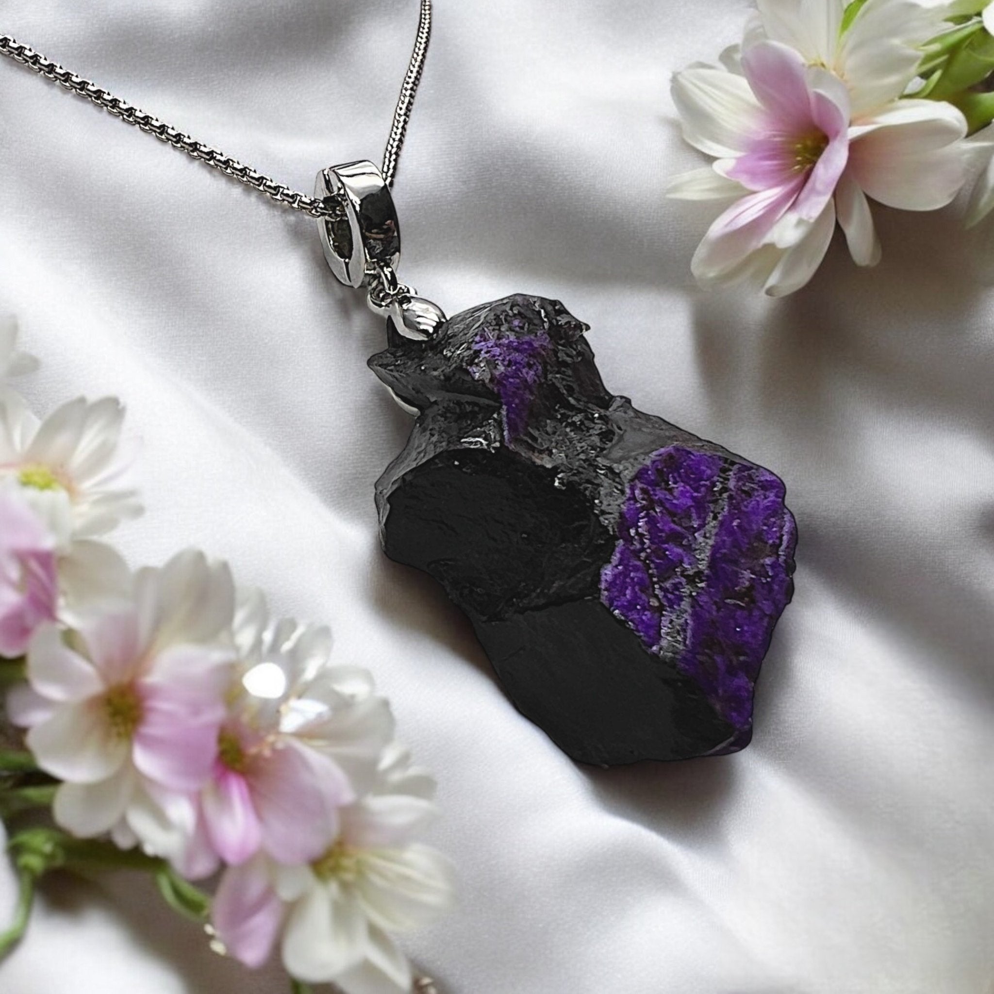 Natural Sugilite Stone Pendant (Small) - Tranquilite