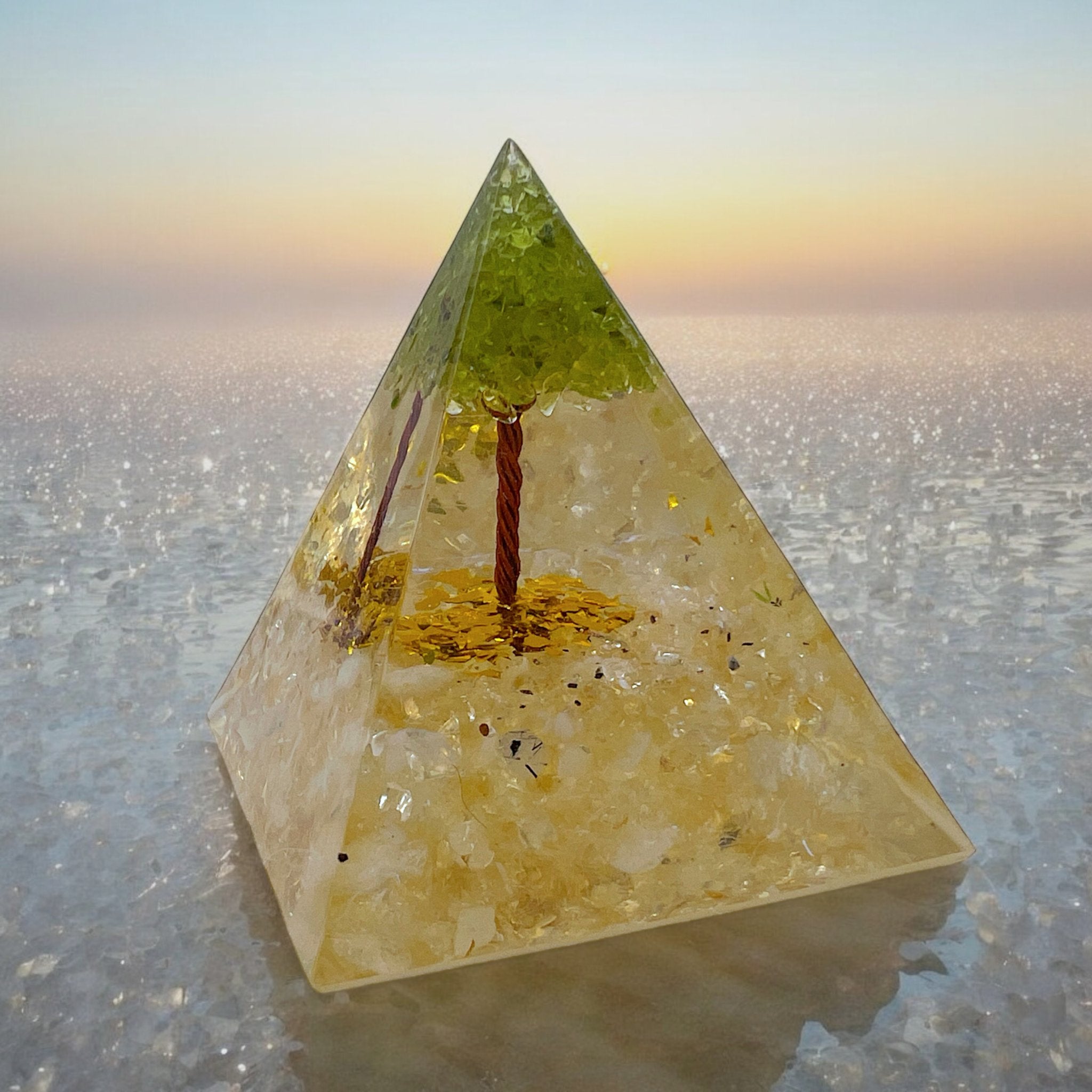 Orgone Pyramid (Tree of Life Yggdrasil Version) - Tranquilite