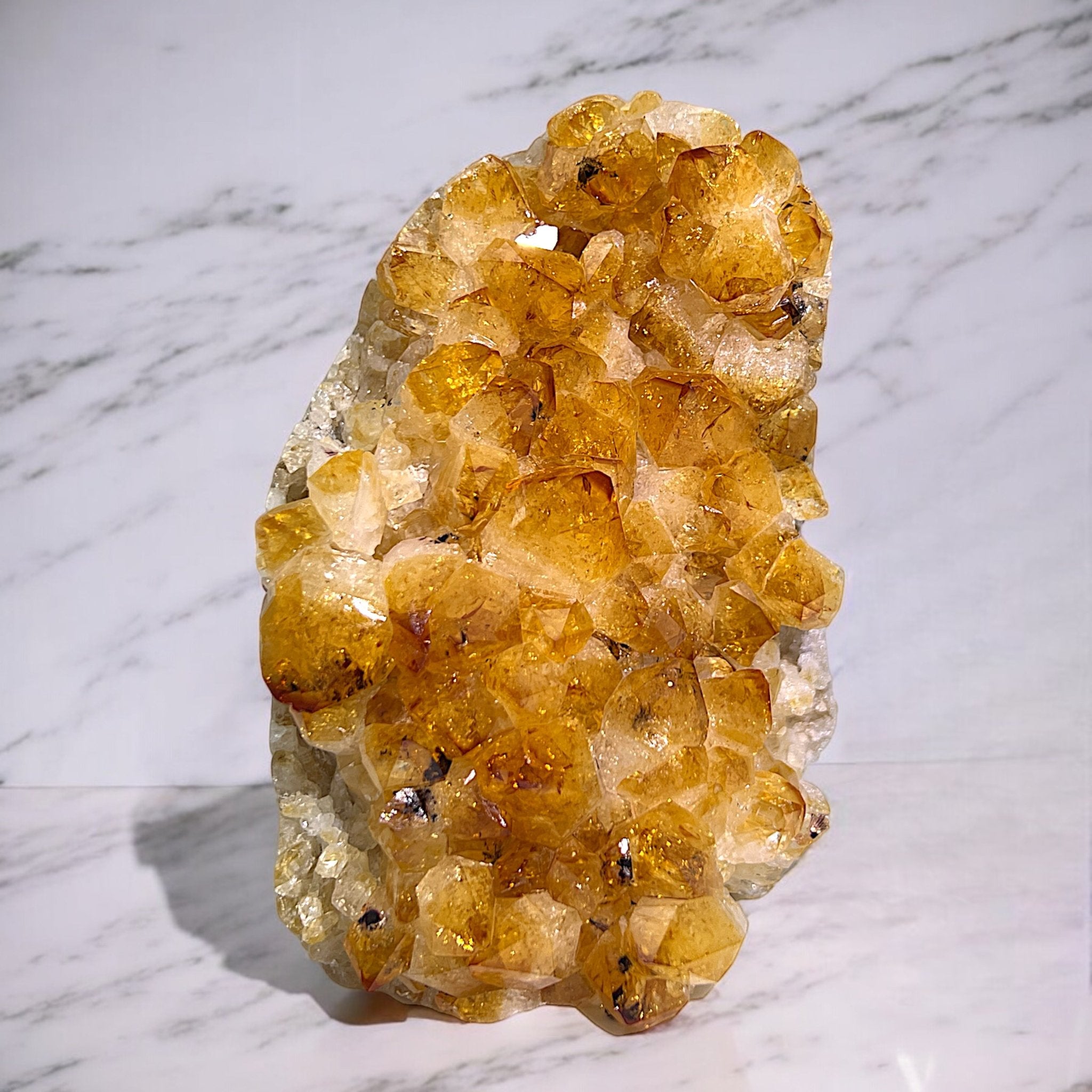 Pointy Natural Citrine Geode - Tranquilite