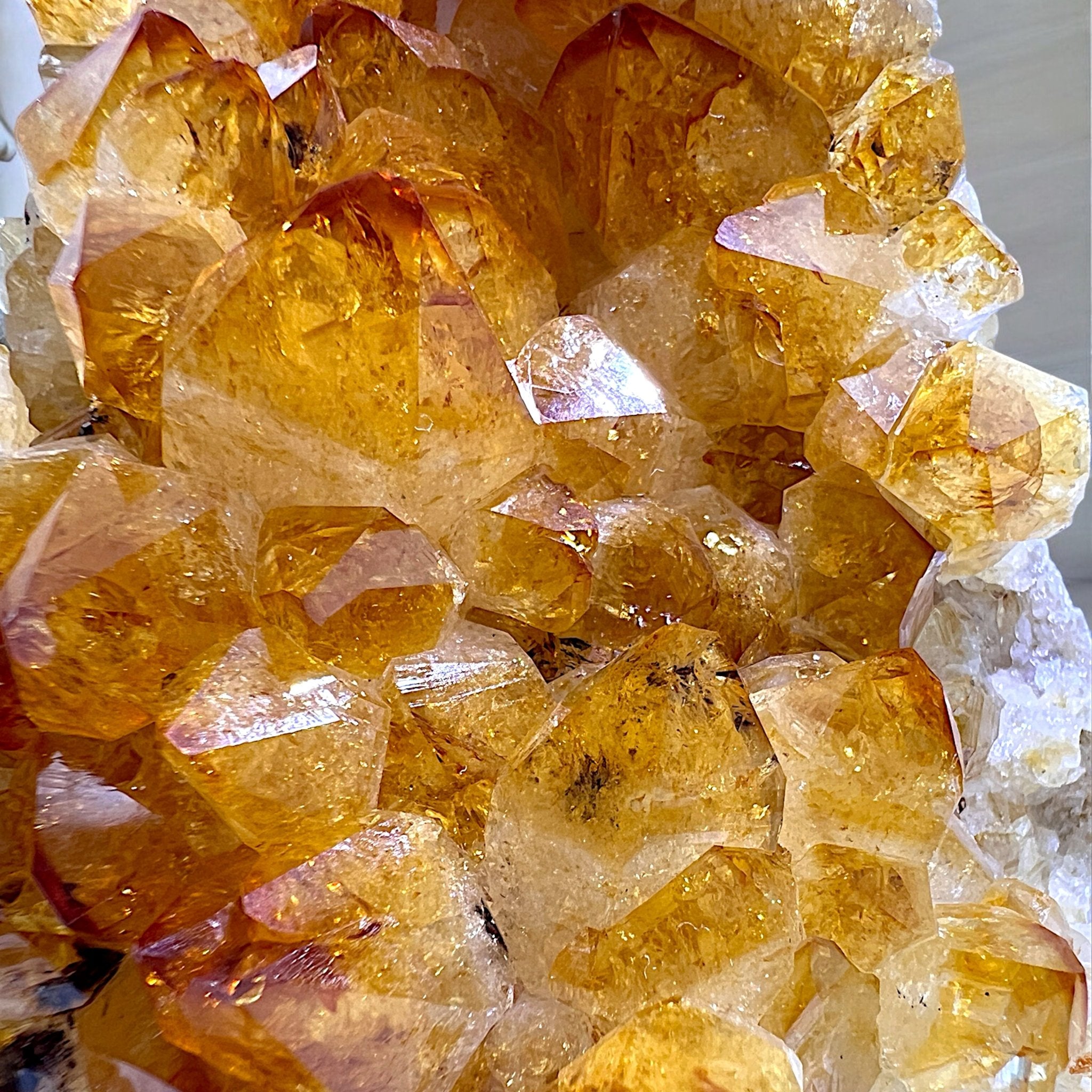 Pointy Natural Citrine Geode - Tranquilite