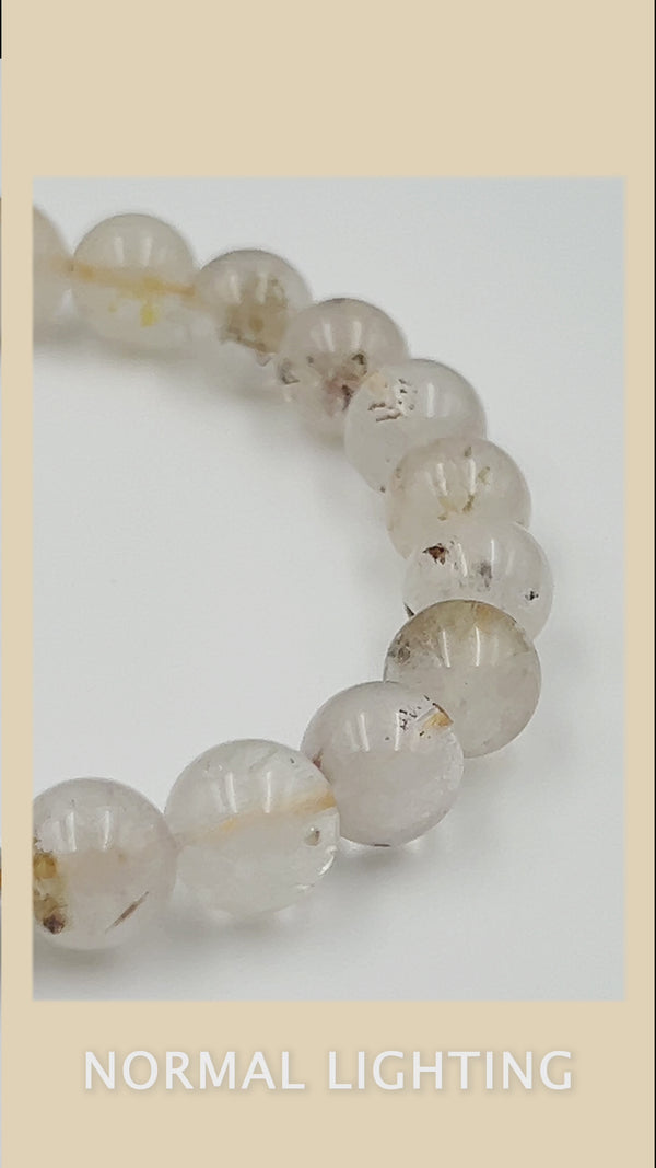 Herkimer Diamond Bracelet with Inclusions