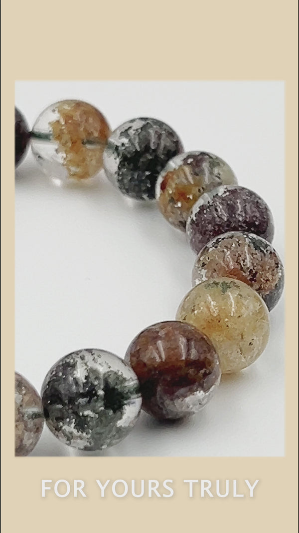 Four Season Phantom Quartz Bead Bracelet