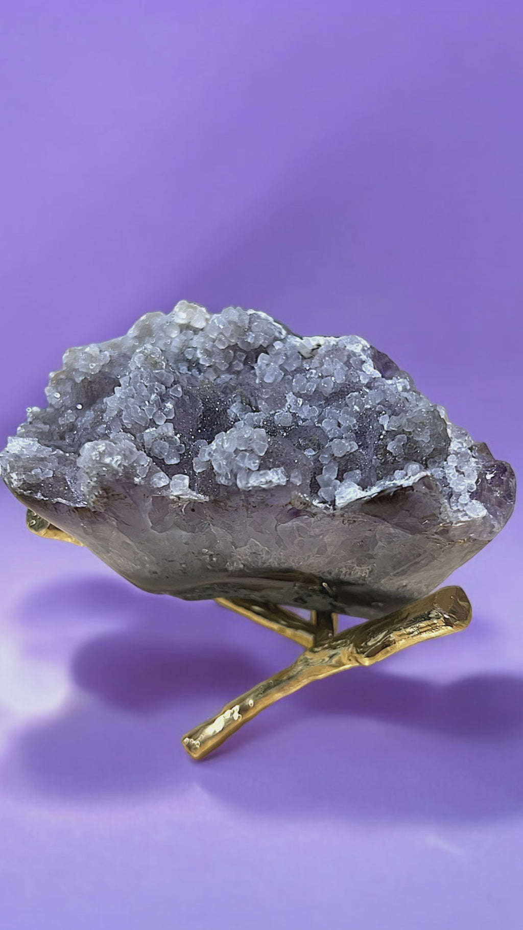 紫水晶軟糖 (金鈦晶方解石共生)