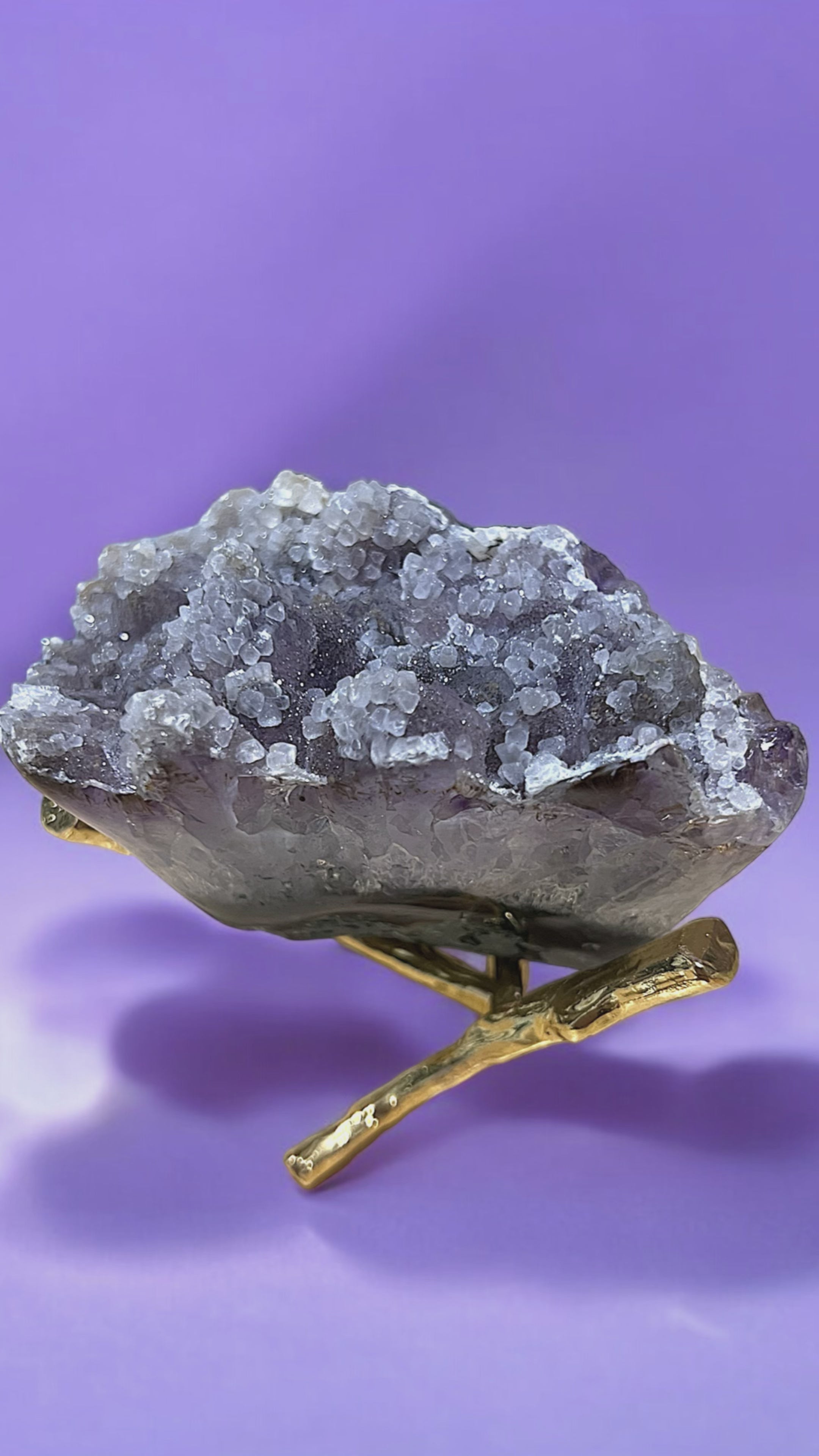 紫水晶軟糖 (金鈦晶方解石共生)