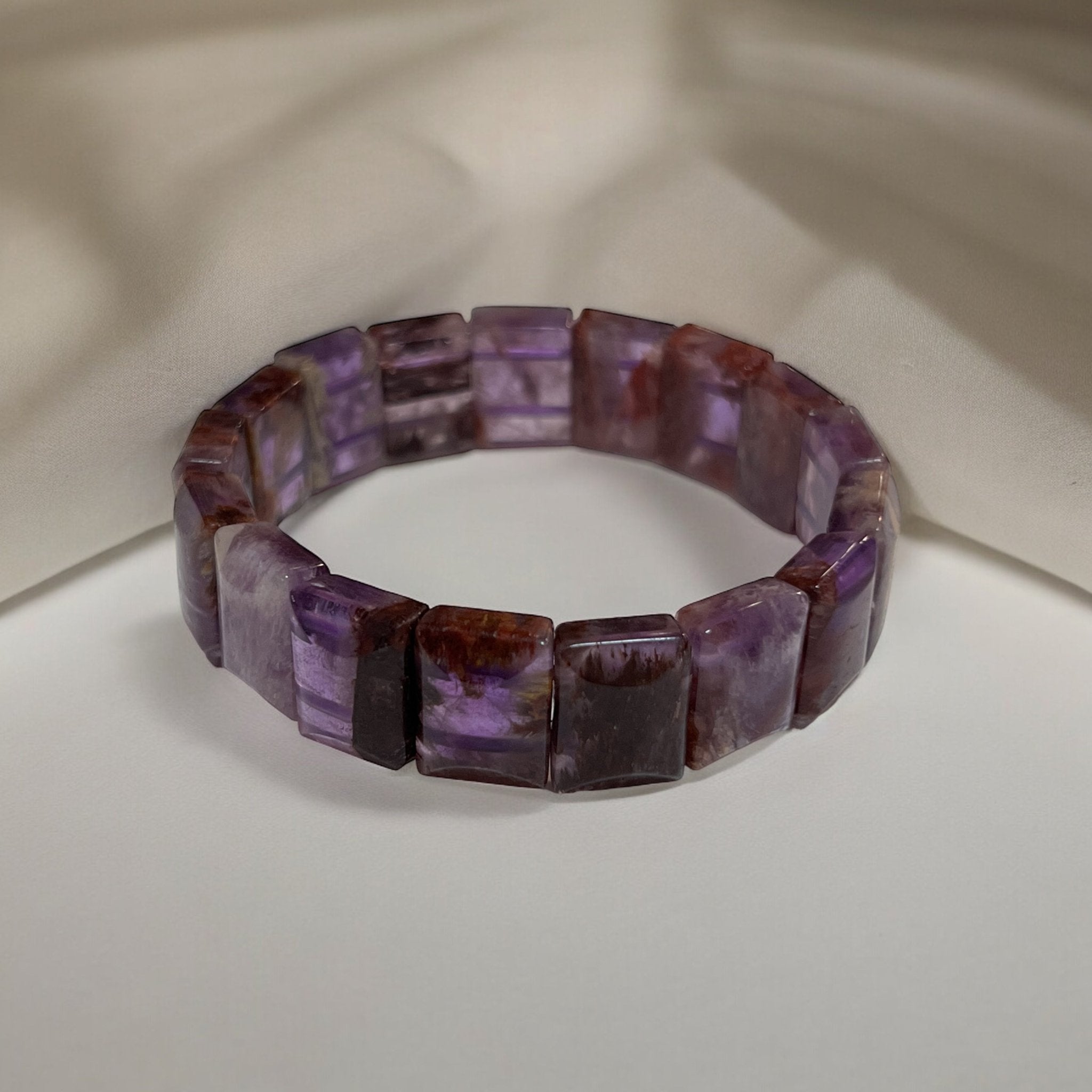 Purple Phantom Quartz Wheel Bracelet - Tranquilite