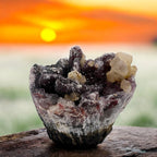 Rainbow Cupcake Geode with Mixed Inclusions and Calcite - Tranquilite