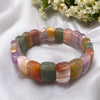 Rainbow Rabbit Hair Quartz Wheel Bracelet - Tranquilite