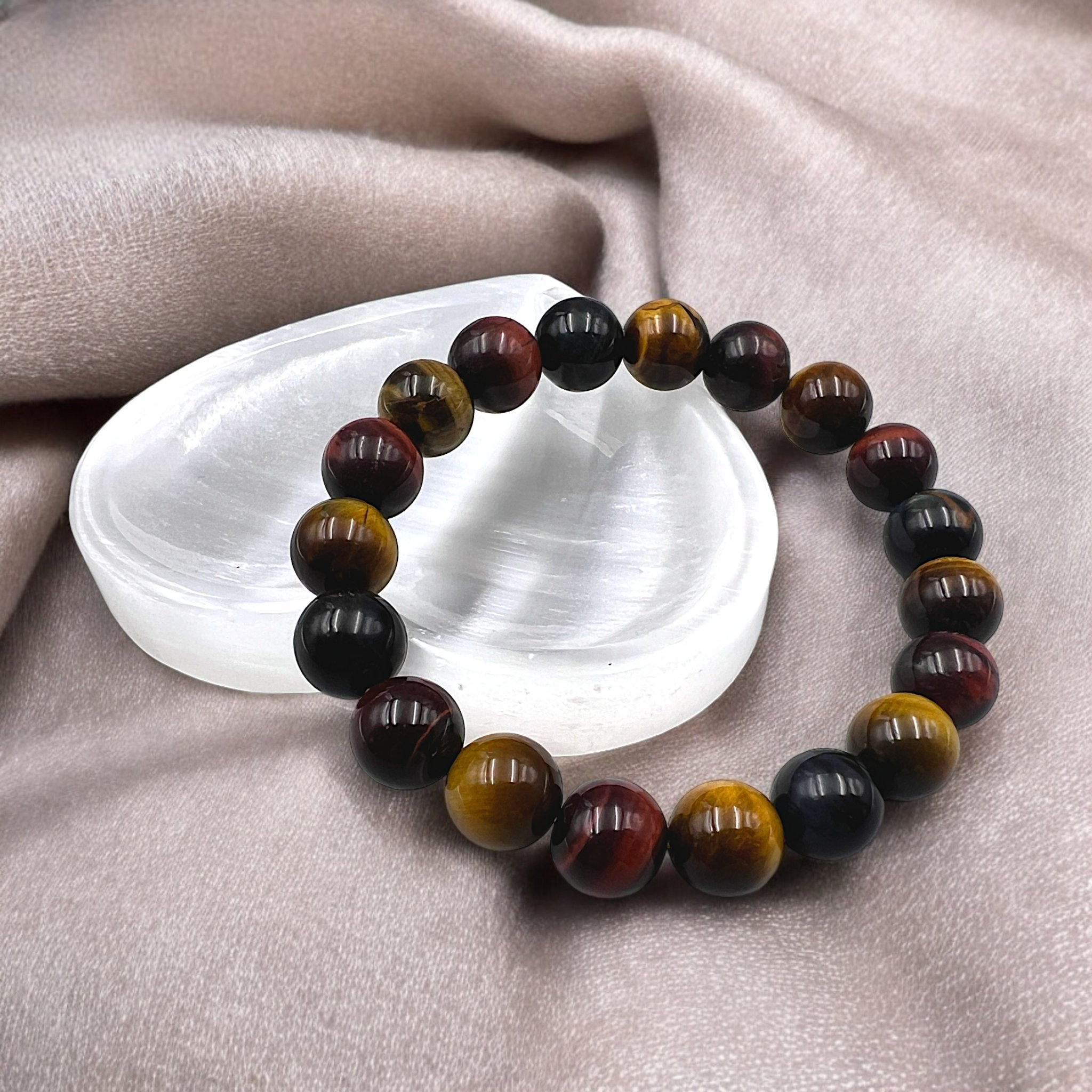 Rainbow Tiger's Eye Bead Bracelet - Tranquilite