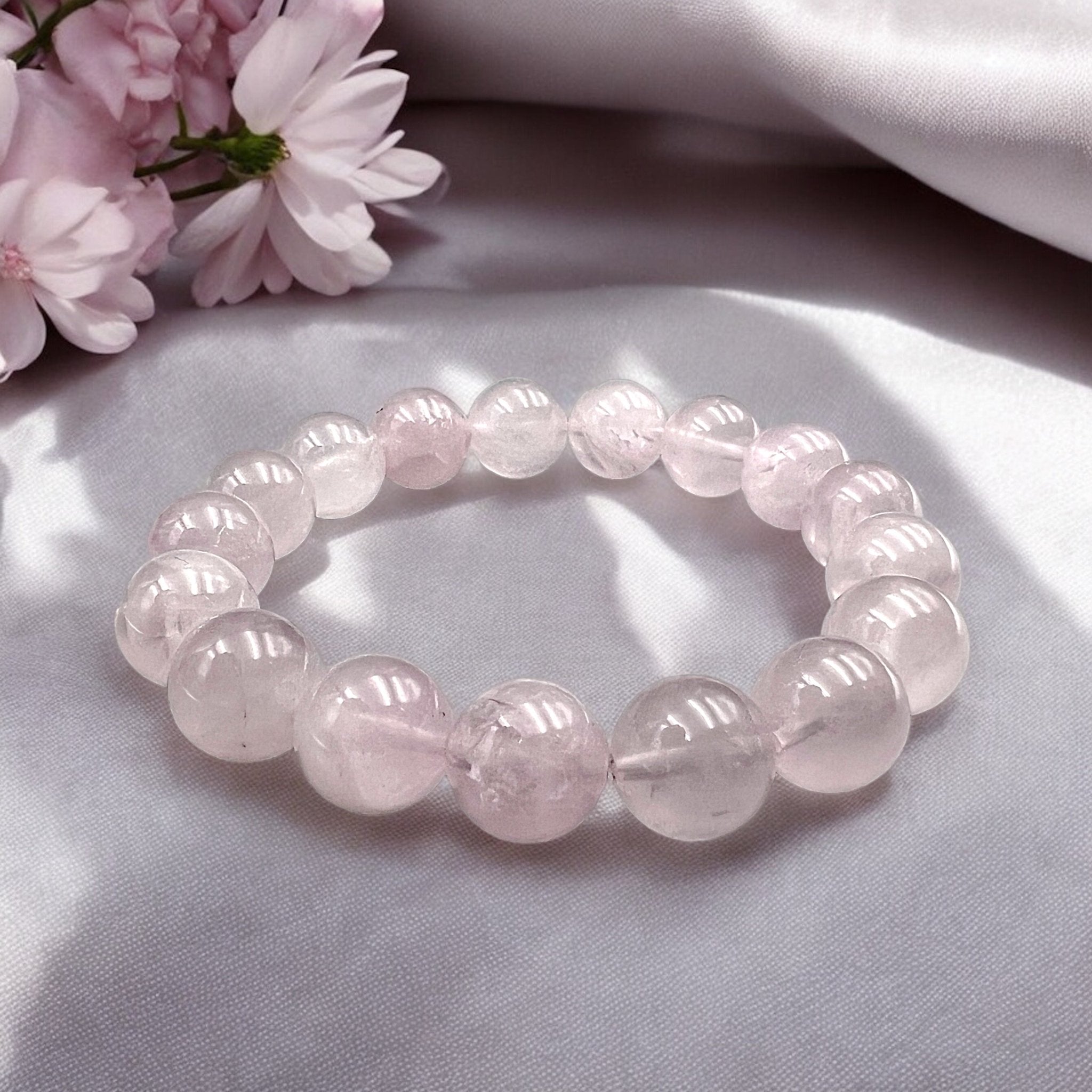 Rose Quartz Bead Bracelet - Tranquilite