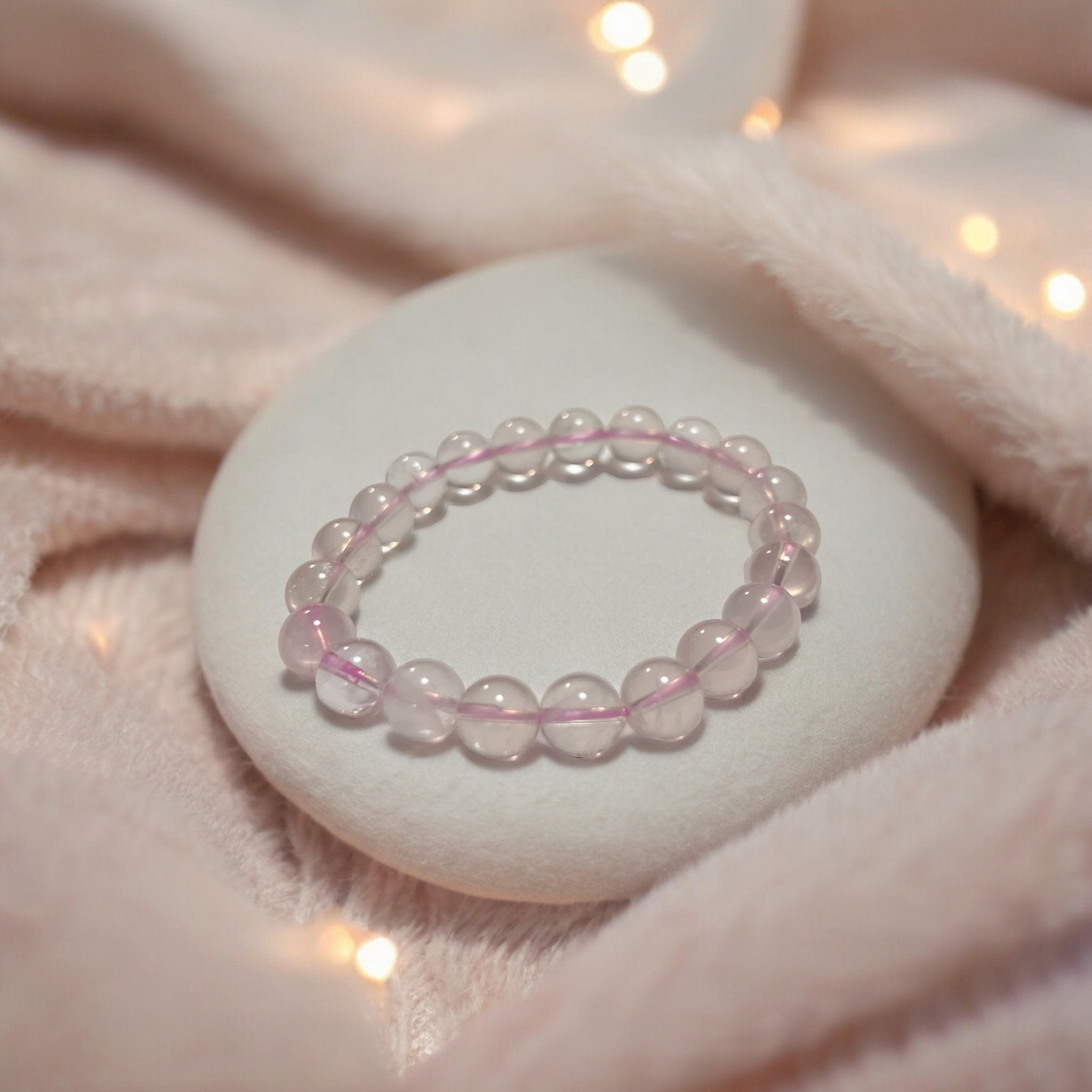 Rose Quartz Bead Bracelet - Tranquilite