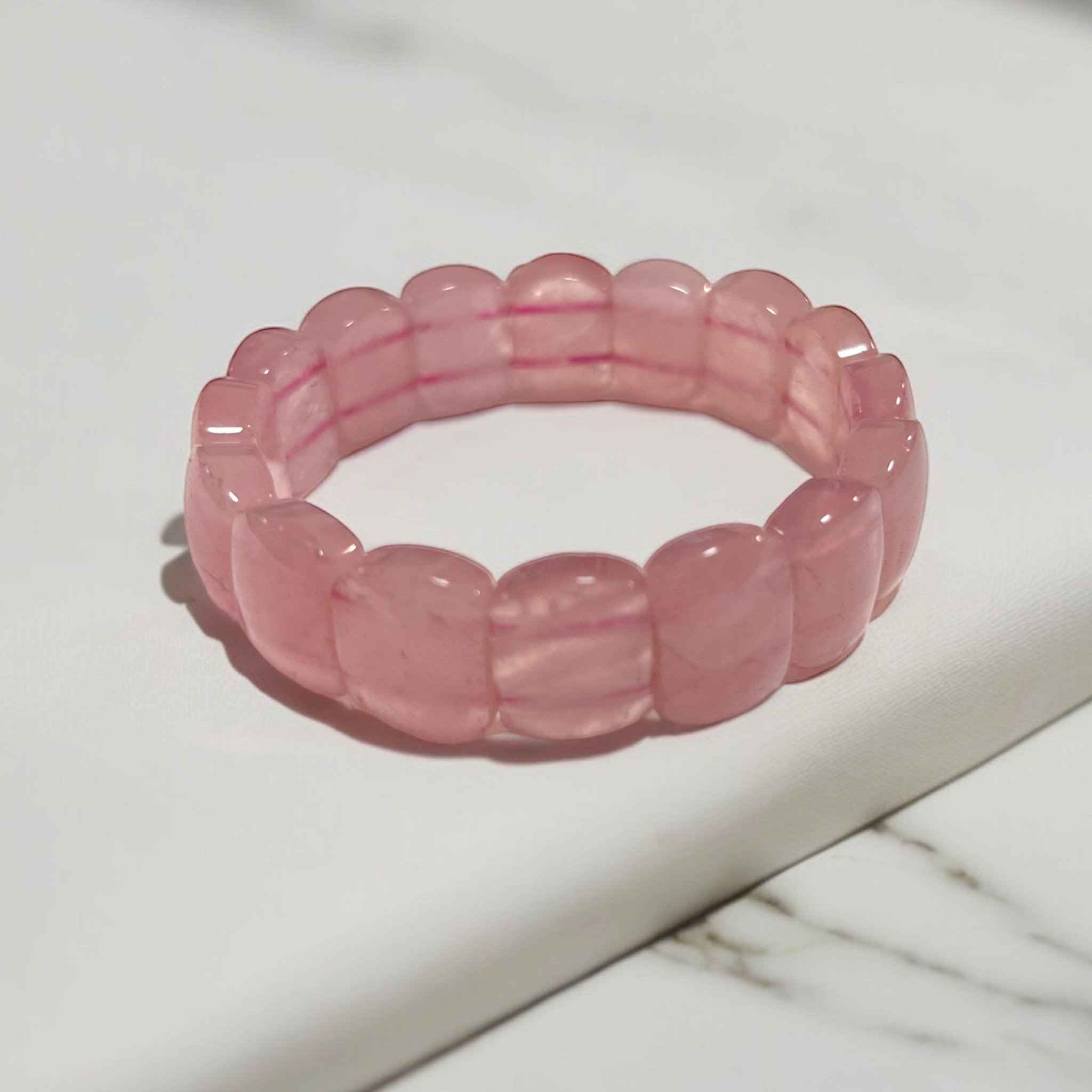 Rose Quartz Wheel Bracelet - Tranquilite