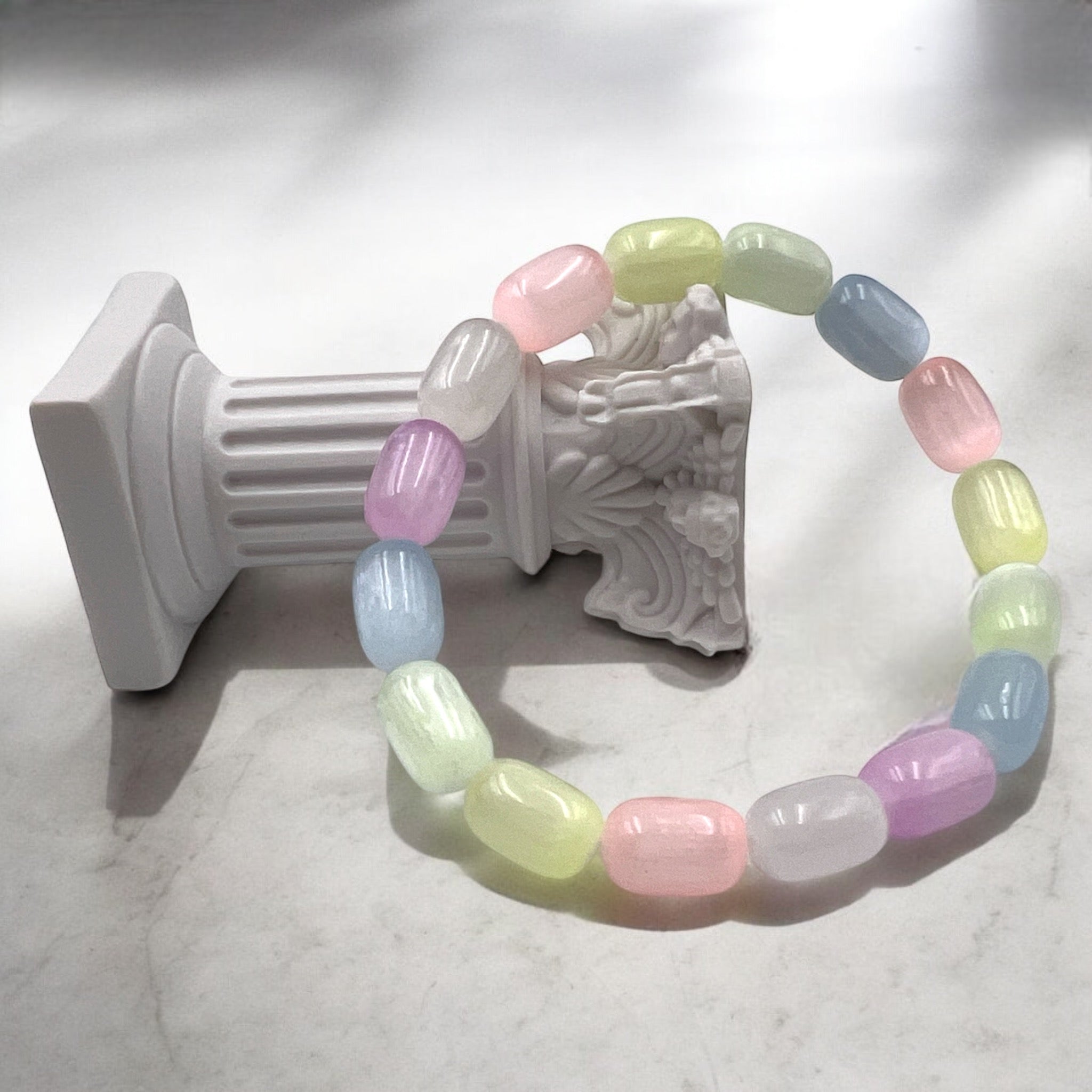 Selenite Bead Design Bracelet - Tranquilite