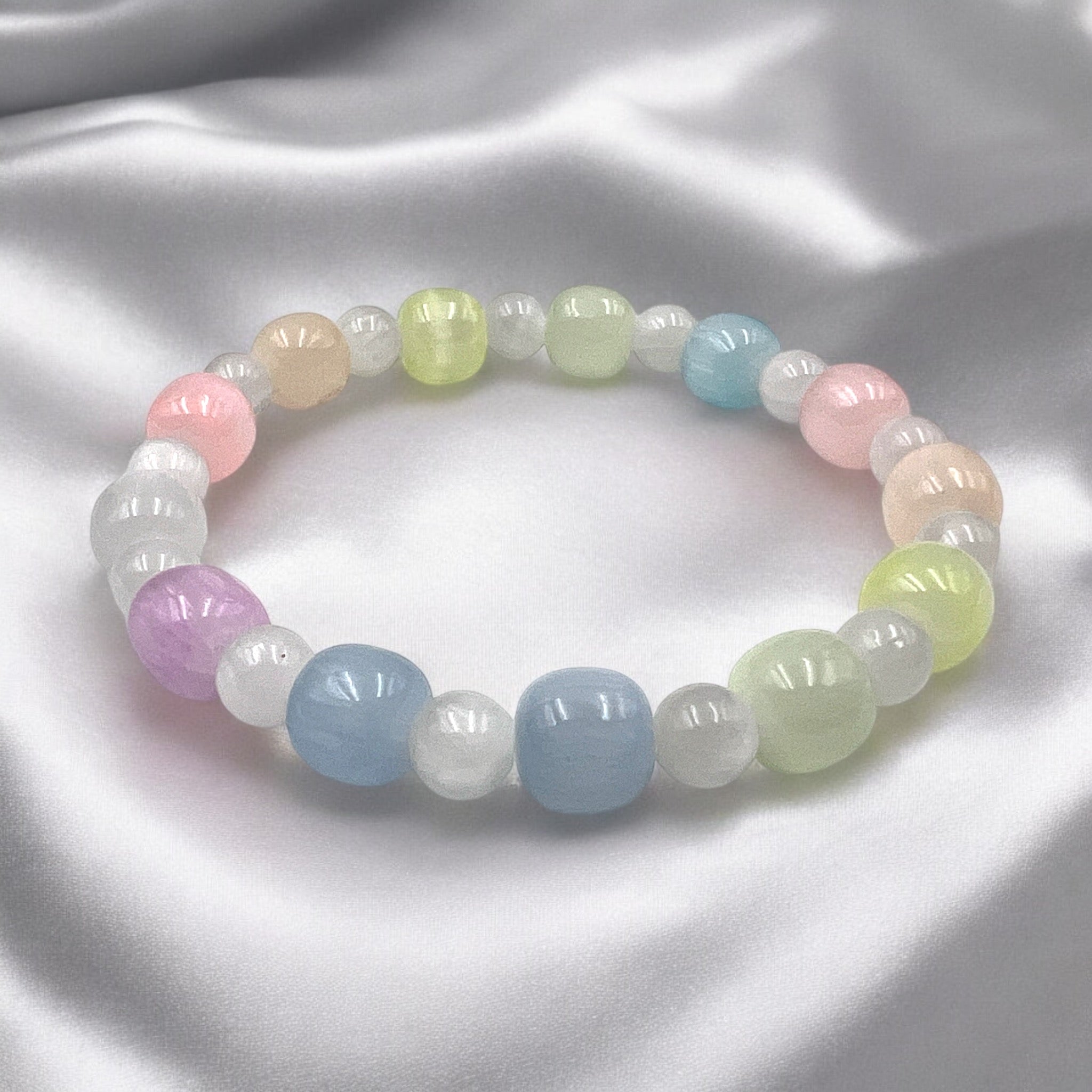 Selenite Bead Design Bracelet - Tranquilite