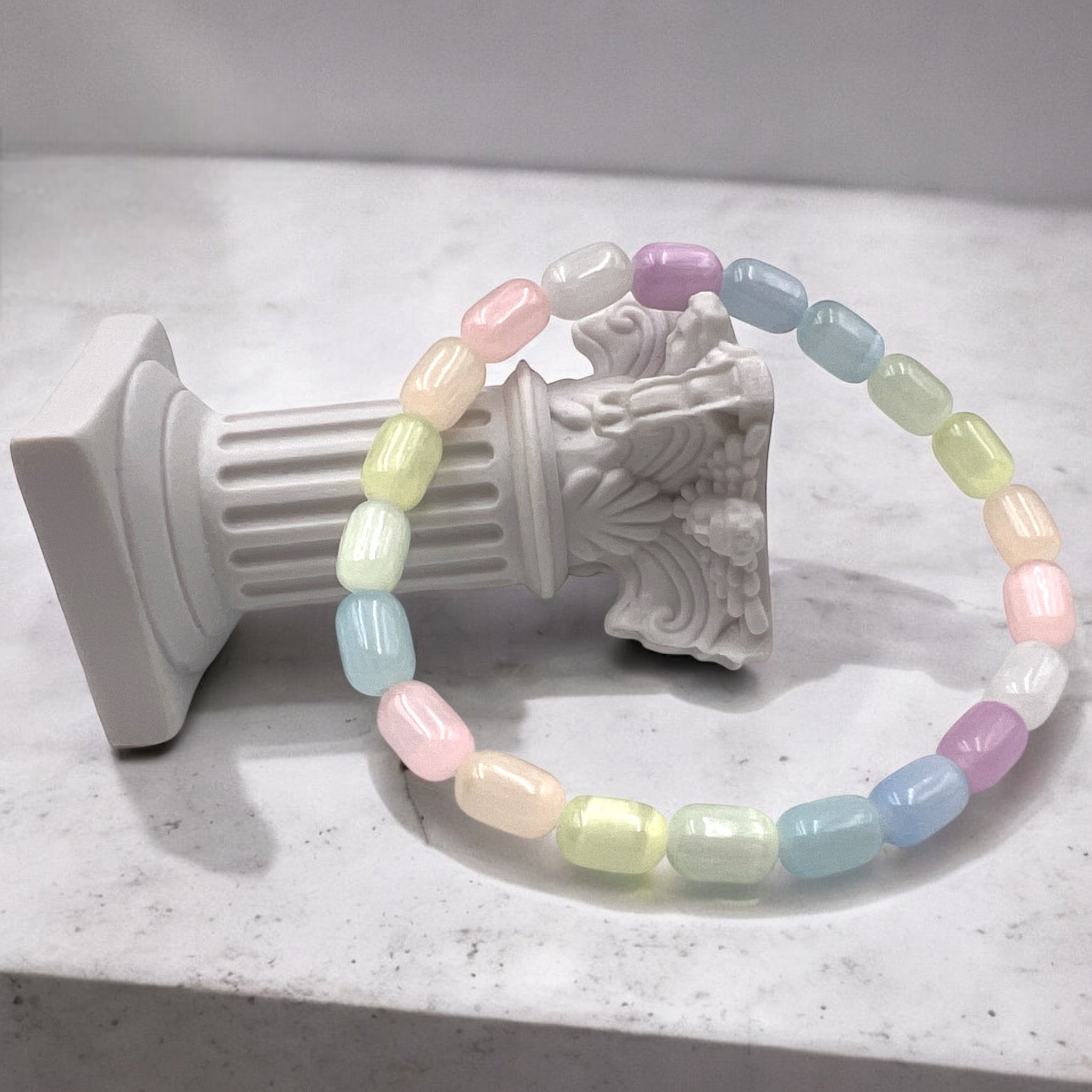 Selenite Bead Design Bracelet - Tranquilite