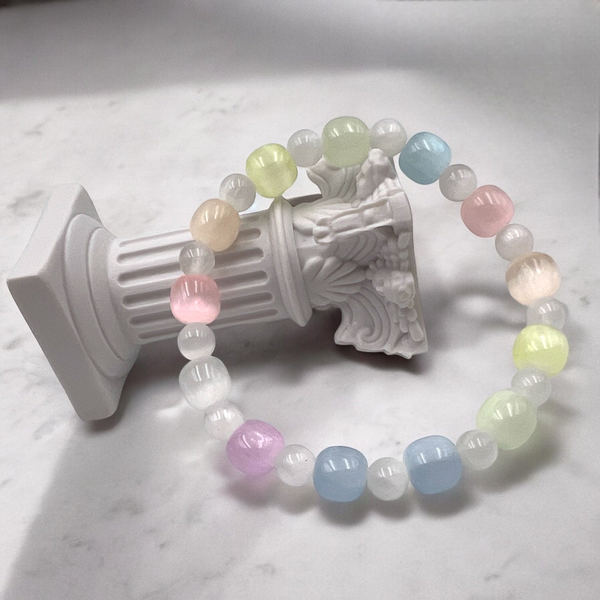 Selenite Bead Design Bracelet - Tranquilite