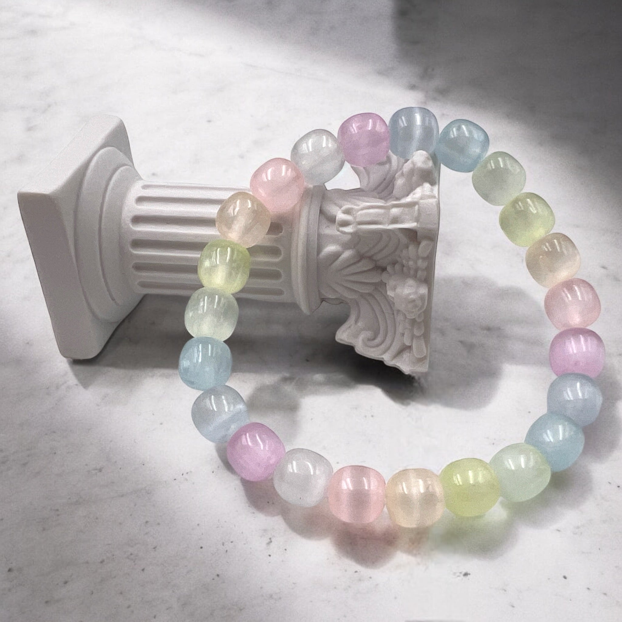 Selenite Bead Design Bracelet - Tranquilite