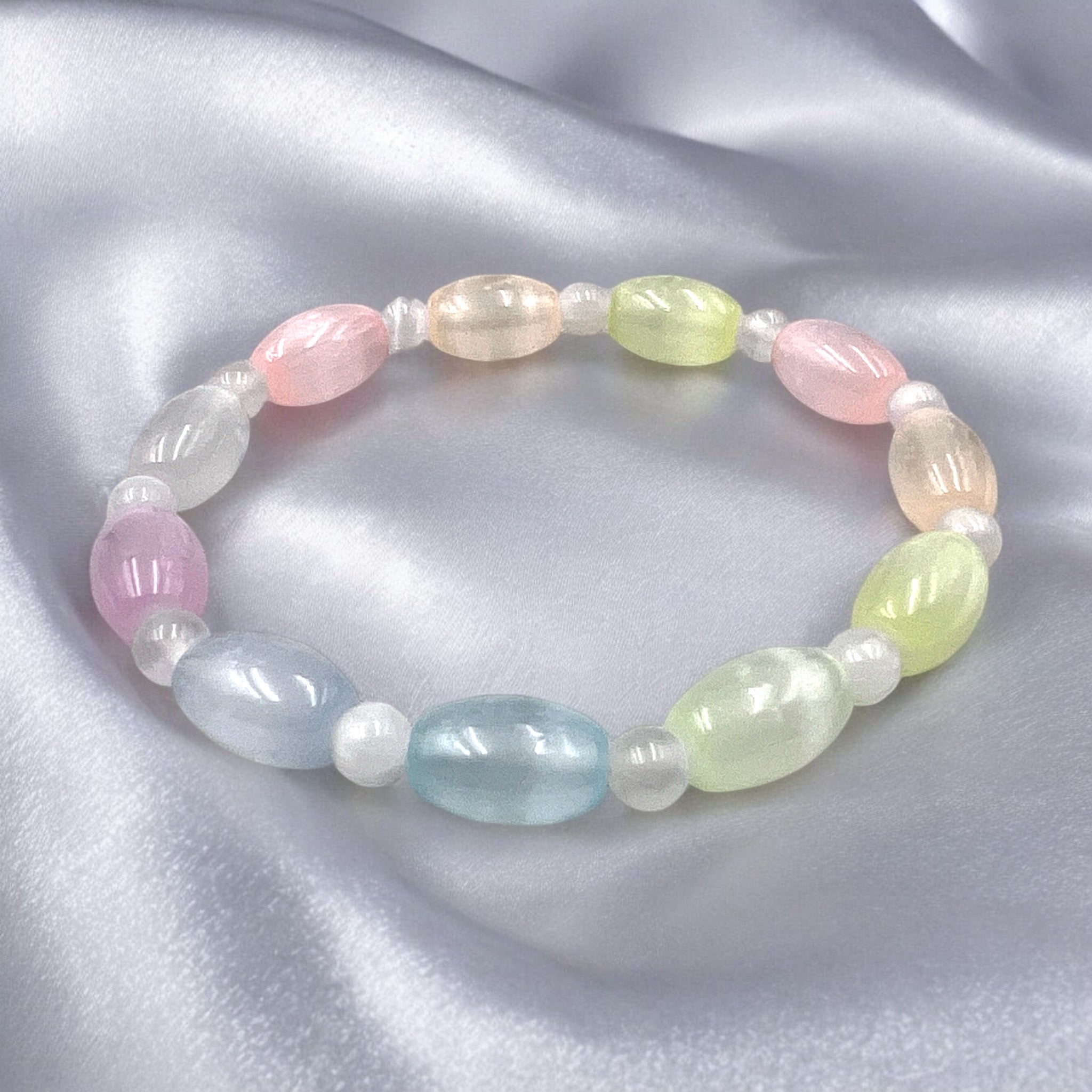 Selenite Bead Design Bracelet - Tranquilite