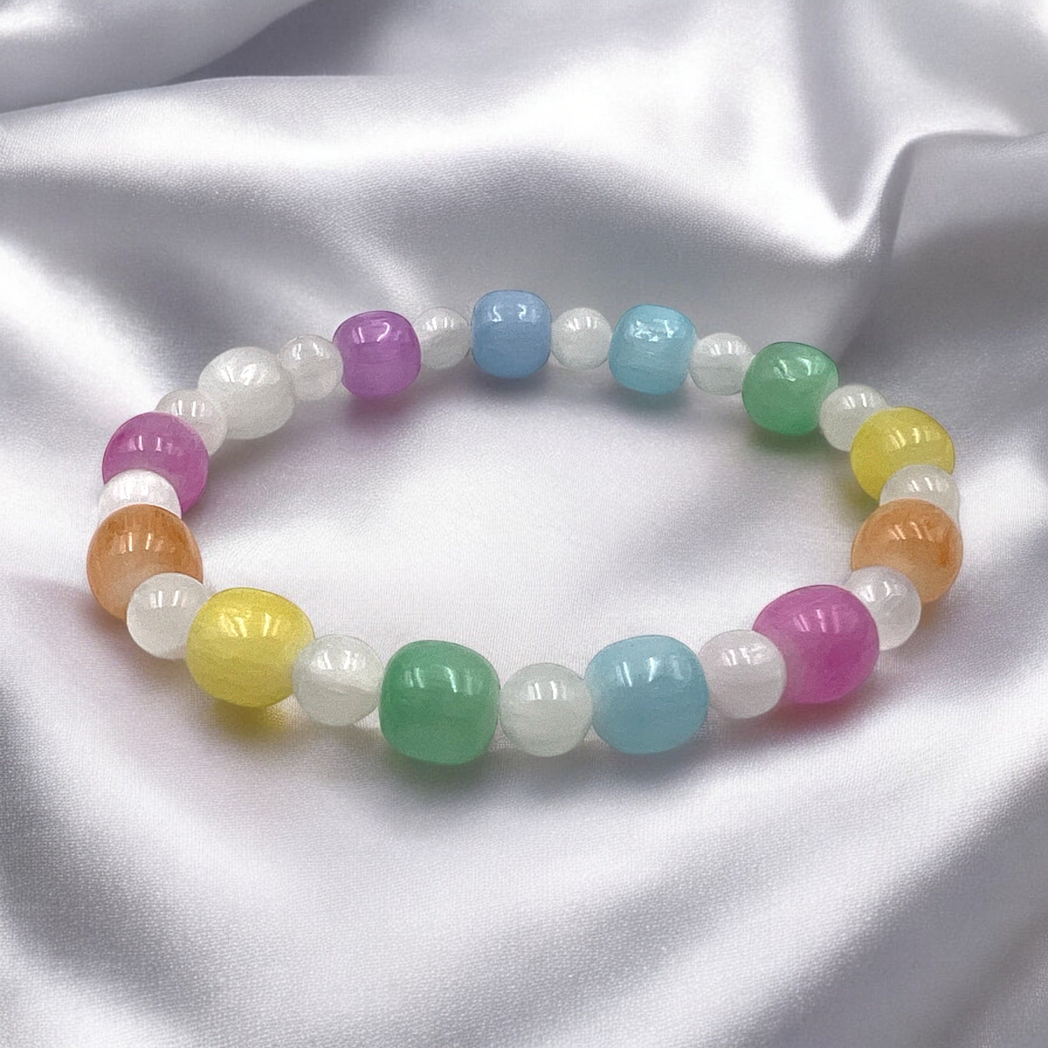 Selenite Bead Design Bracelet - Tranquilite