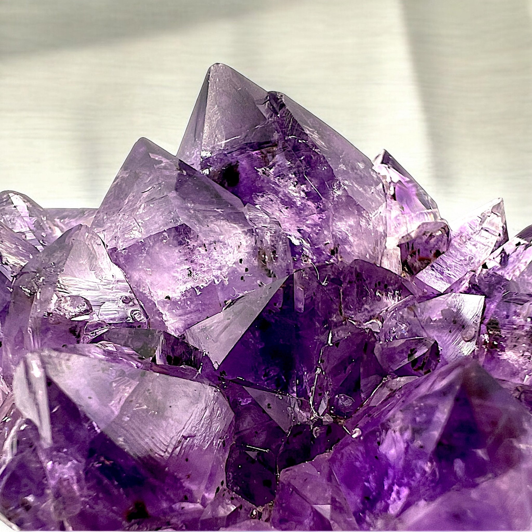 Violet Amethyst Crystal Flower with Calcite - Tranquilite